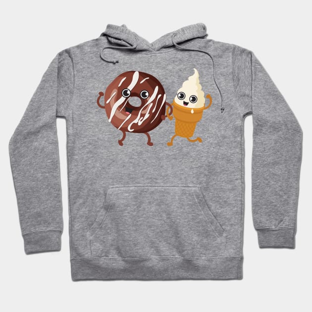 Donut Ice Cream Hoodie by Plushism